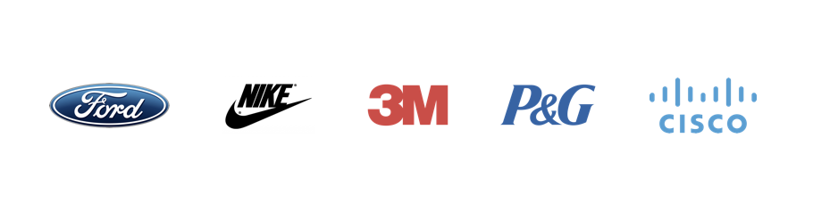 Ford,Nike,3M,P&G,Cisco