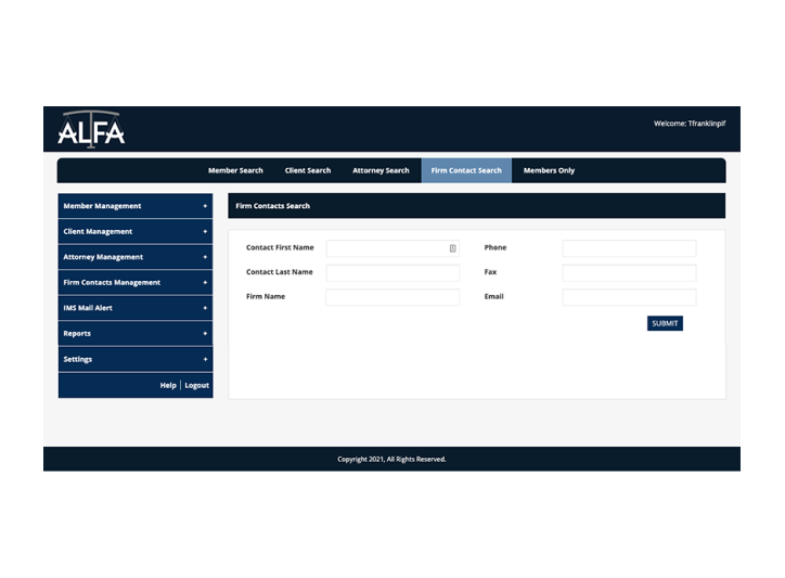 Web-based Case Management Platform for ALFA